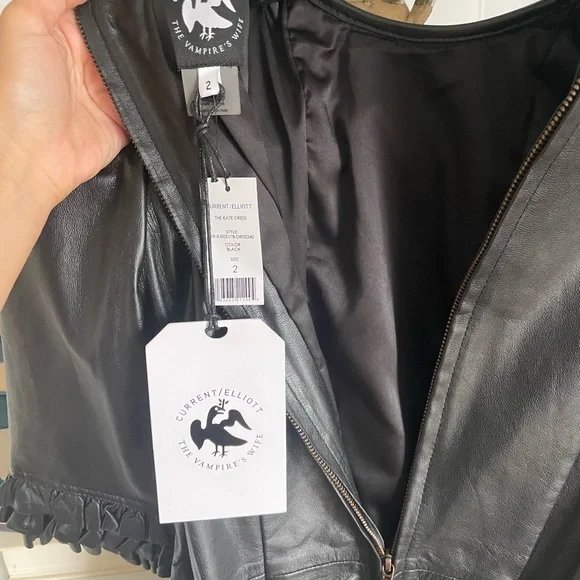 The Vampire’s Wife x Current/Elliot leather dress NWT - Picture 5 of 8
